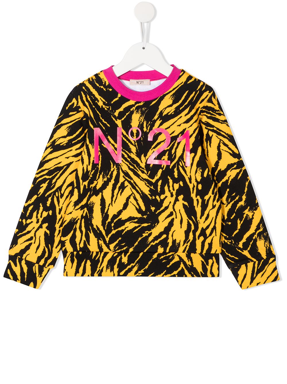 Nº21 Kids Sweatshirt mit Tiger-Print - Schwarz von Nº21 Kids