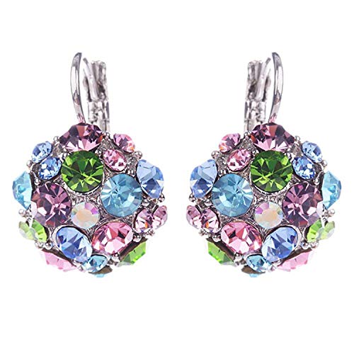 N-K Frauen Bunte Zirkon Eardrop Ohrringe Schmuck stilvoll und beliebt von N-K