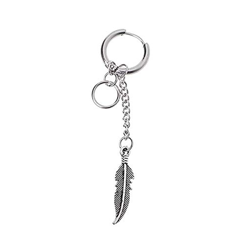 N-K Lange dünne Kette Ohrringe Silber Eardrop mit einem Ring Funkelnde Ohrstecker Schmuck Geschenk für Frauen kreativ und nützlich von N-K