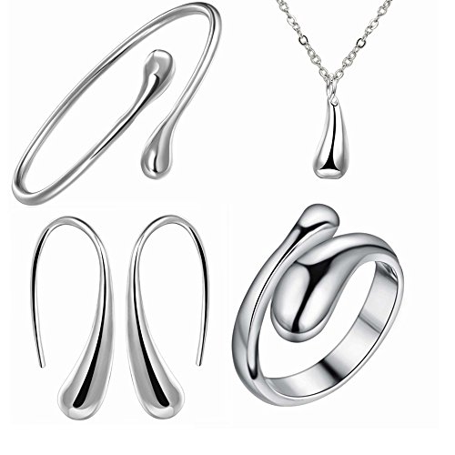 N-K PULABO Mode Ohrringe Armband Ring Anhänger Frauen Schmuck - Silber 925 Kreativ und nützlich elikat von N-K