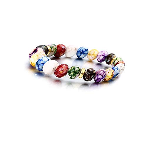 N-K pulabo Schön Bunte Acryl Perlen Armbänder für Frauen lila Kristall Yoga Armband Lotus Schmuck kostengünstig und langlebig von N-K