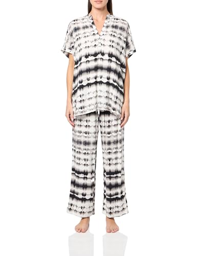 N Natori Damen Oth Pj Length 27" Inseam 26" Pyjamaset, Schwarz/Weiß, XL (2er Pack) von N Natori