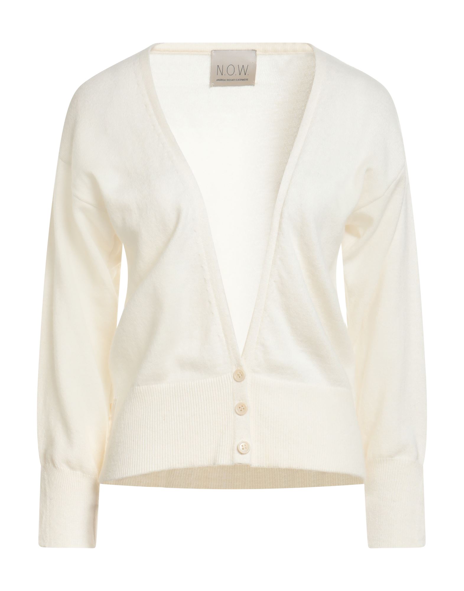 N.O.W. ANDREA ROSATI CASHMERE Strickjacke Damen Off white von N.O.W. ANDREA ROSATI CASHMERE