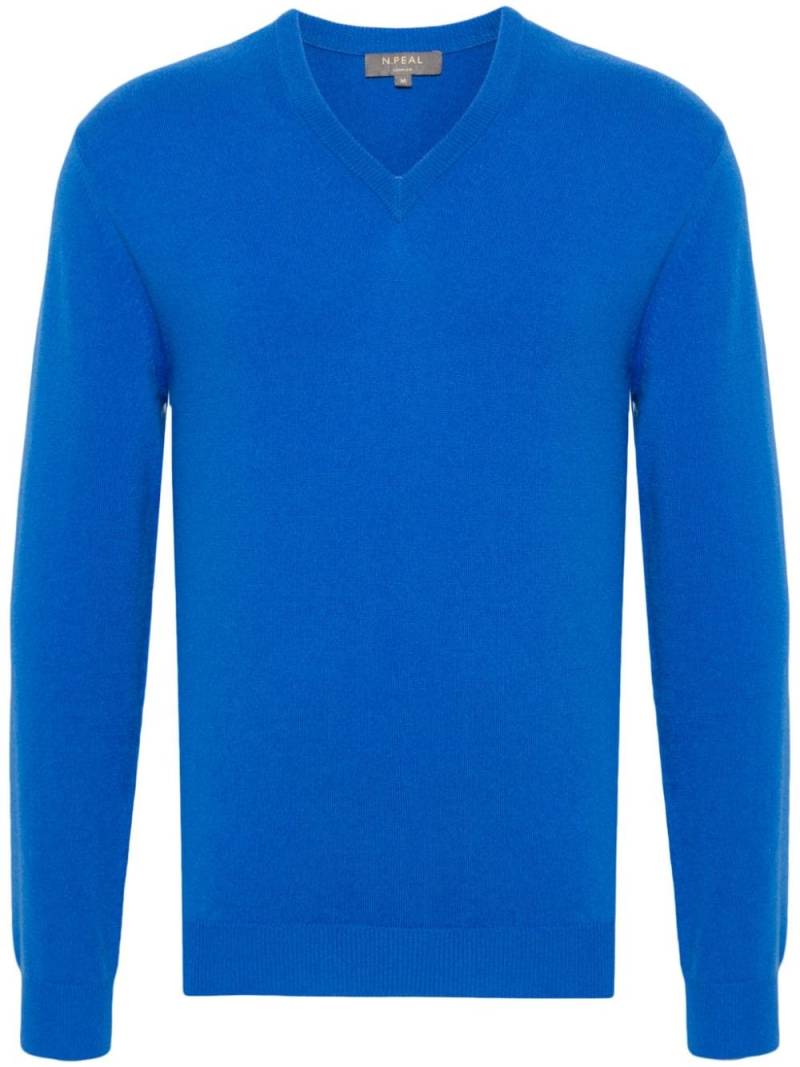 N.Peal Burlington Pullover aus Bio-Kaschmir - Blau von N.Peal