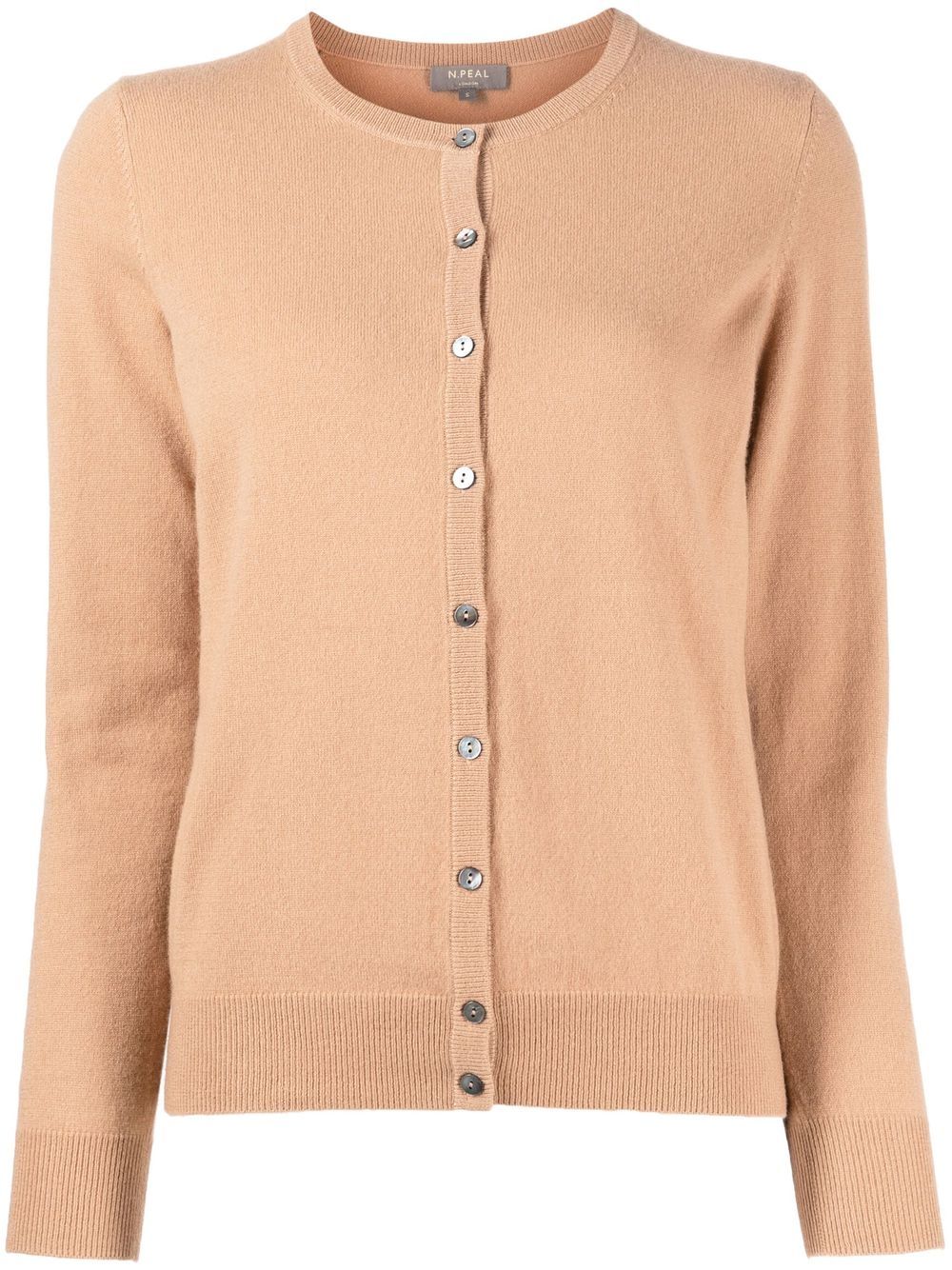 N.Peal Cardigan mit rundem Ausschnitt - Braun von N.Peal