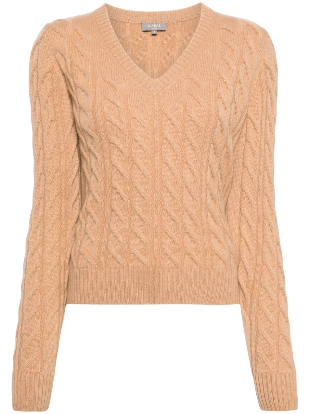 N.Peal Frankie Pullover mit Zopfmuster - Braun von N.Peal