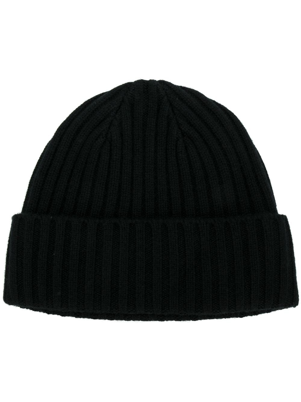 N.Peal Gerippte Strick-Beanie aus Kaschmir - Schwarz von N.Peal