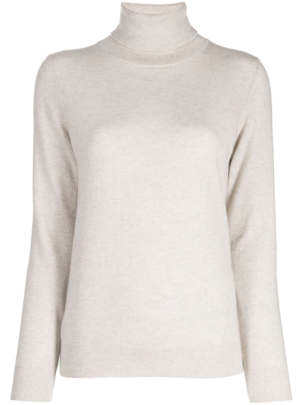 N.Peal Gerippter Rollkragenpullover - Nude von N.Peal