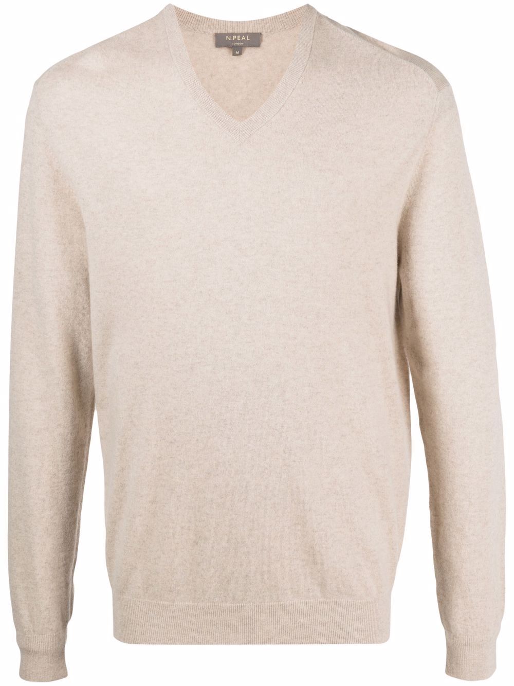 N.Peal Kaschmirpullover mit V-Ausschnitt - Nude von N.Peal