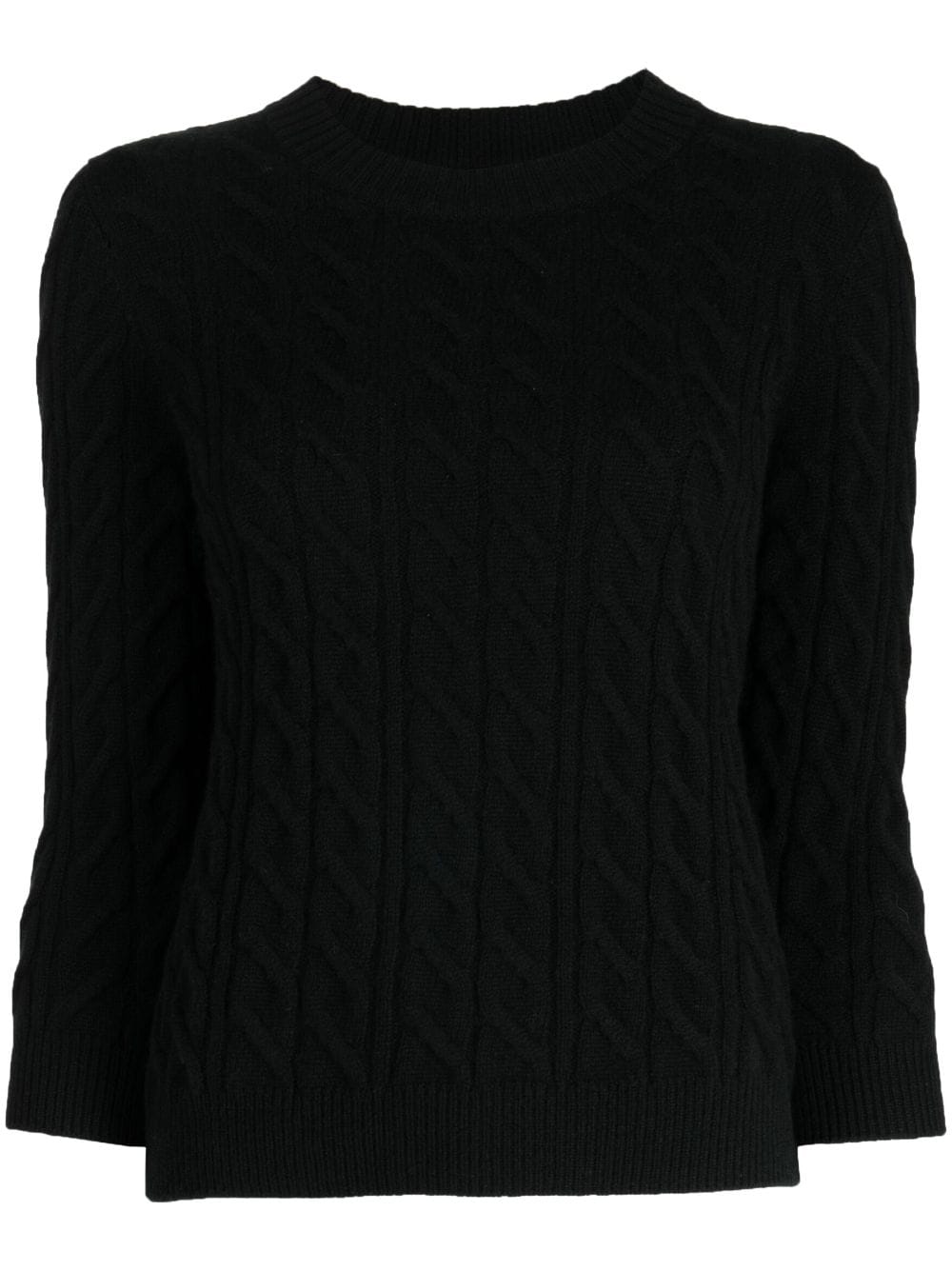 N.Peal Kaschmirpullover mit Zopfmuster - Schwarz von N.Peal