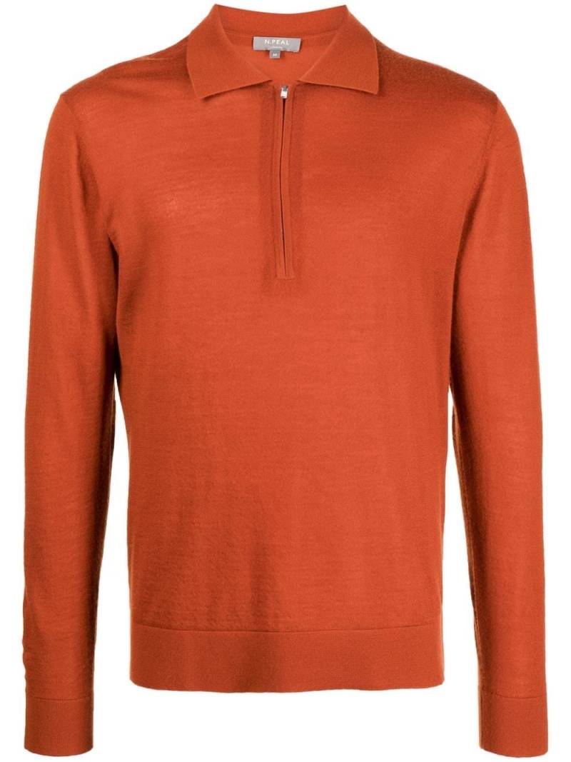 N.Peal Pullover mit Reißverschluss - Orange von N.Peal