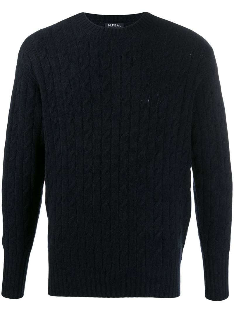 N.Peal Pullover mit Zopfmuster - Blau von N.Peal