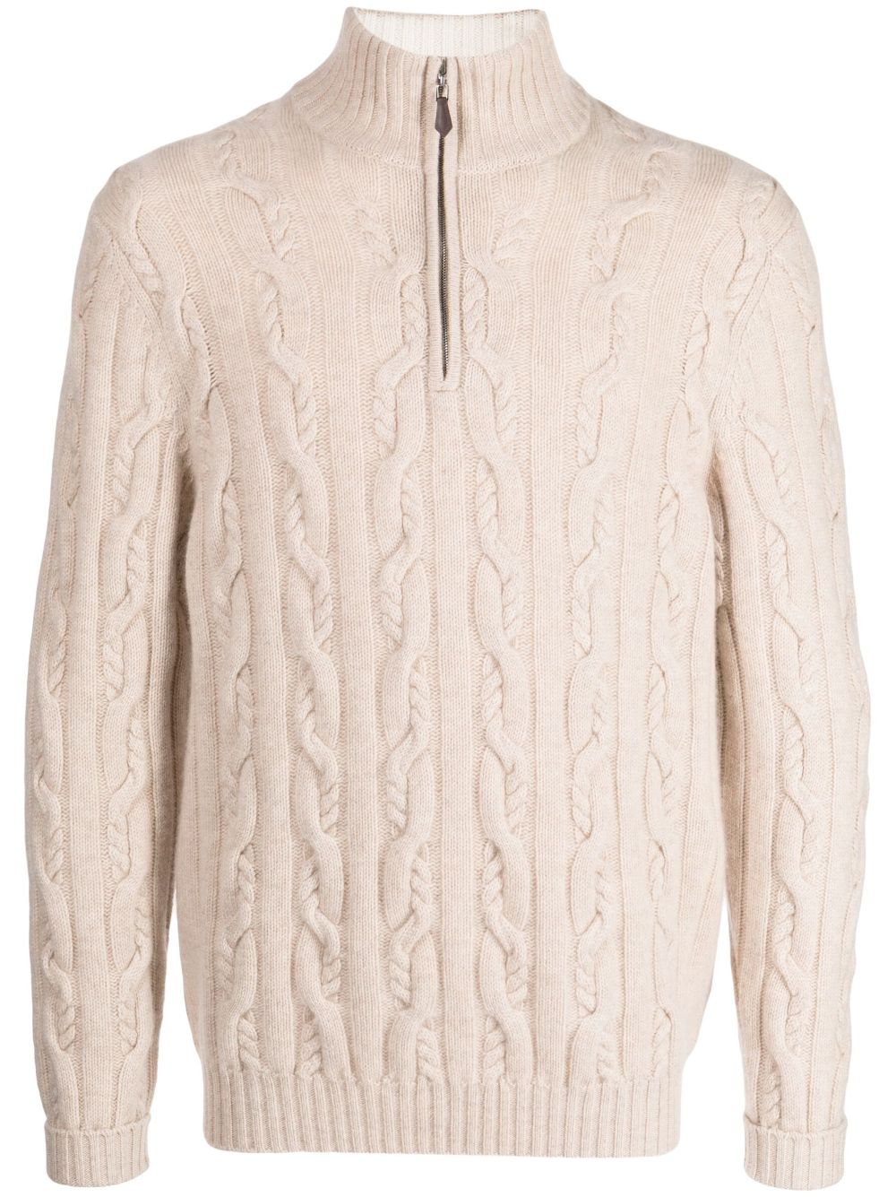 N.Peal Pullover mit Zopfmuster - Nude von N.Peal