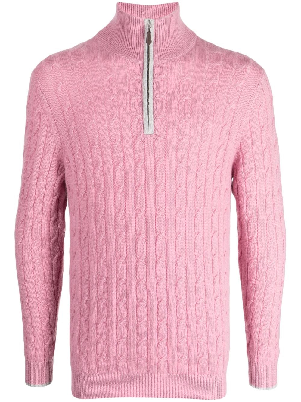 N.Peal Pullover mit Zopfmuster - Rosa von N.Peal