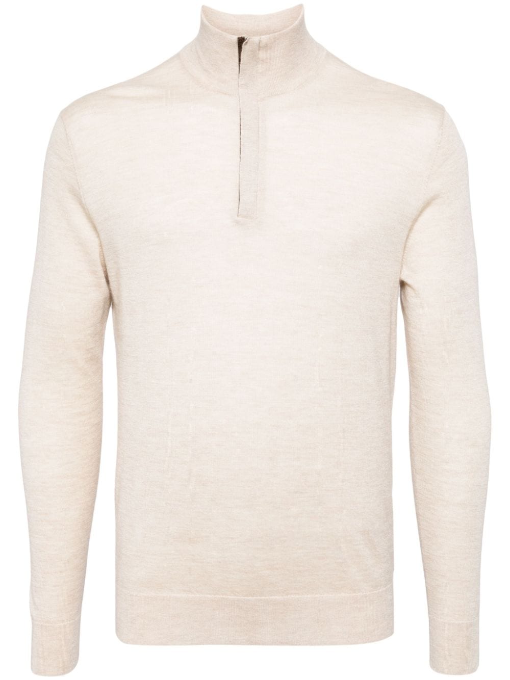 N.Peal Regent FG Pullover mit kurzem Reißverschluss - Nude von N.Peal