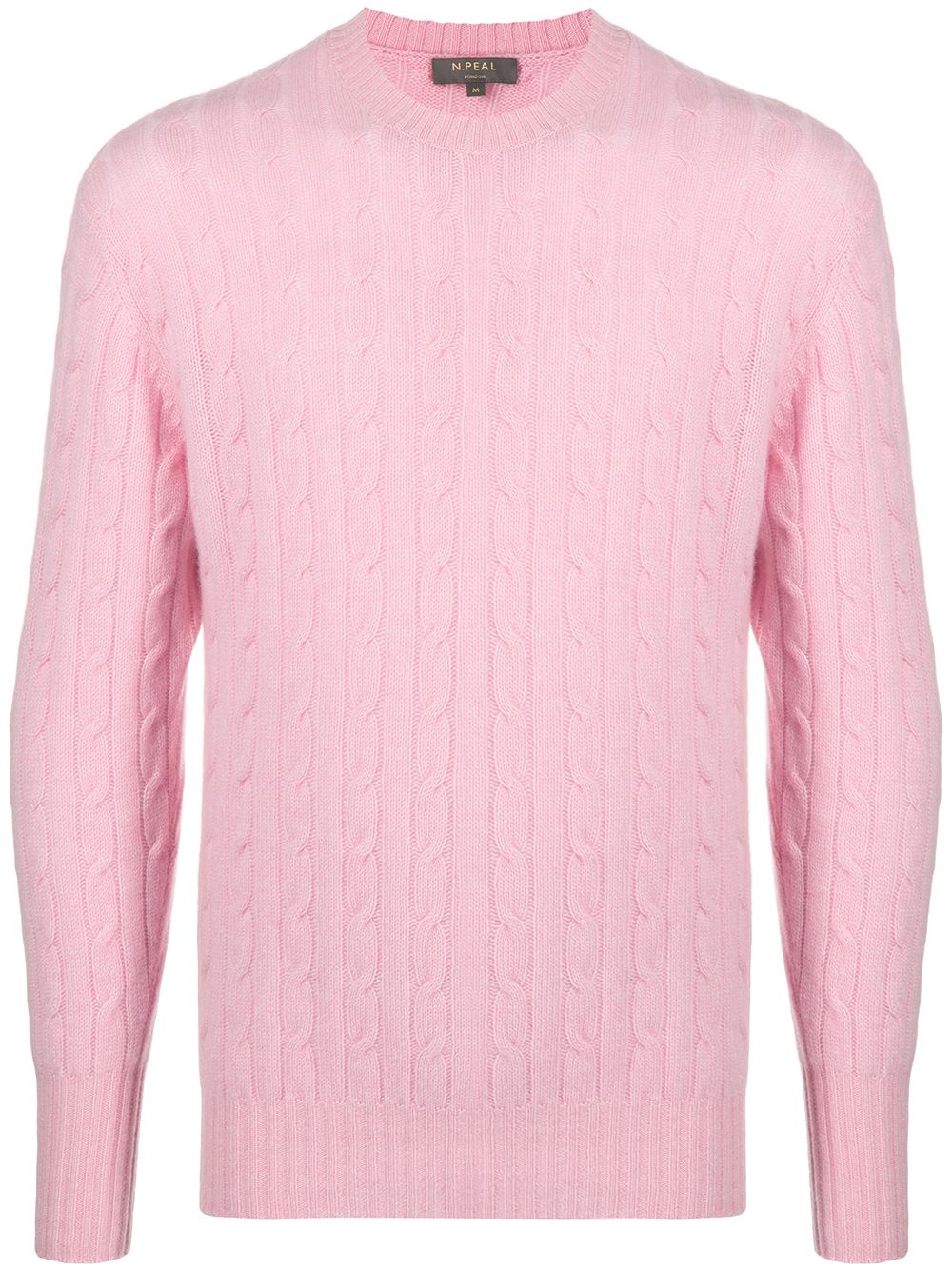 N.Peal The Thames Pullover mit Zopfmuster - Rosa von N.Peal