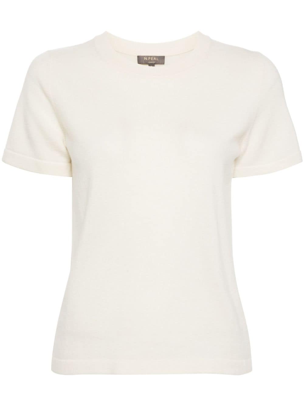 N.Peal crew-neck cashmere T-shirt - Nude von N.Peal