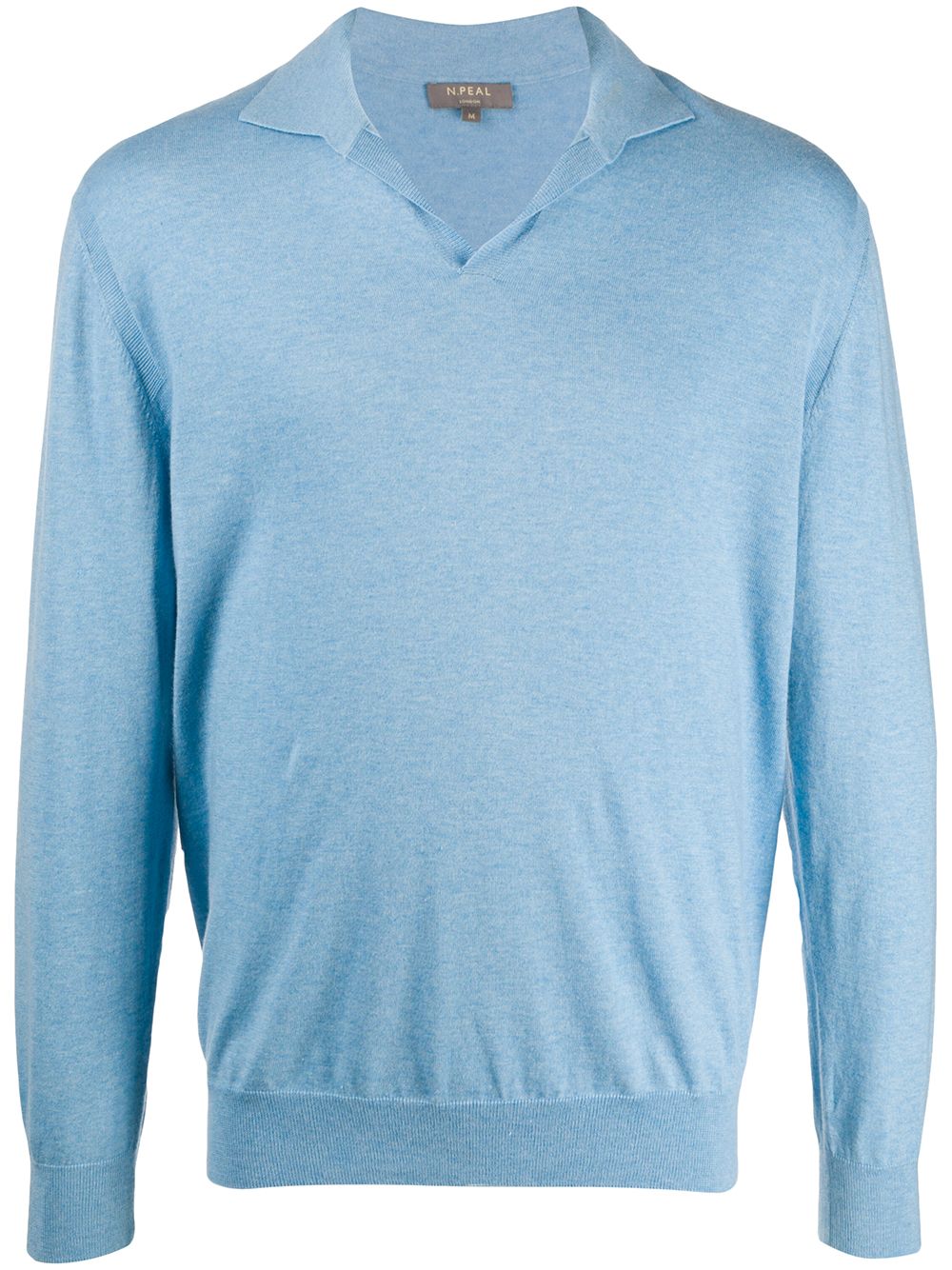 N.Peal fine knit polo top - Blau von N.Peal