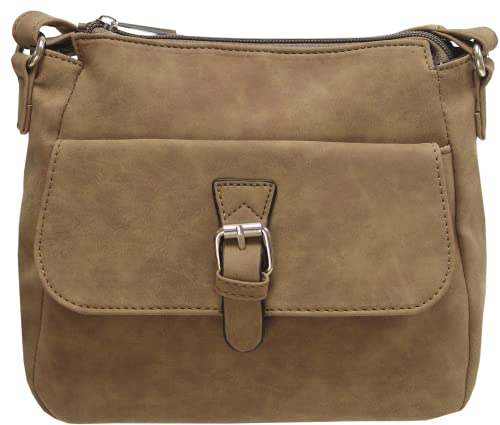 N.V. Bags Damen 812 Taupe Crossbody, One Size von N.V. Bags