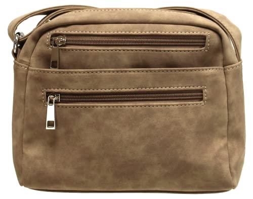 N.V. Bags Damen 813 Taupe Crossbody, One Size von N.V. Bags