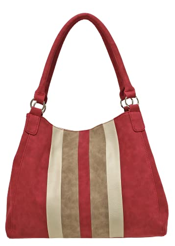 N.V. Bags Damen 910 Handtasche, rot, Large von N.V. Bags