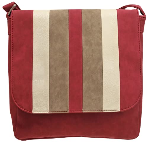 N.V. Bags Damen 911 Handtasche, rot, Large von N.V. Bags