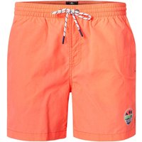 N.Z.A. Herren Badeshorts orange Mikrofaser unifarben von N.Z.A.