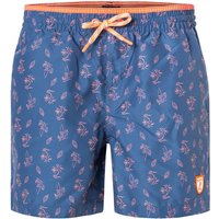 N.Z.A. Herren Badeshorts blau Mikrofaser gemustert von N.Z.A.