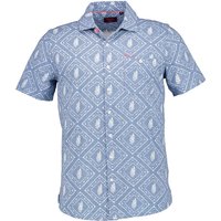 N.Z.A. Herren Hemden blau gemustert von N.Z.A.