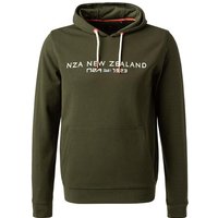 N.Z.A. Herren Hoodie grün Baumwolle Logo und Motiv von N.Z.A.