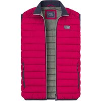 N.Z.A. Herren Steppweste rot Mikrofaser unifarben von N.Z.A.