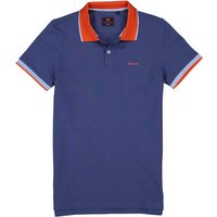 N.Z.A. Herren Polo-Shirt blau Baumwoll-Piqué von N.Z.A.