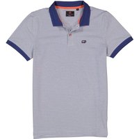 N.Z.A. Herren Polo-Shirt blau Baumwoll-Piqué von N.Z.A.