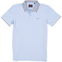N.Z.A. Herren Polo-Shirt blau Baumwoll-Piqué von N.Z.A.