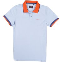 N.Z.A. Herren Polo-Shirt blau Baumwoll-Piqué von N.Z.A.