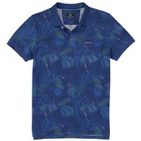 N.Z.A. Herren Polo-Shirt blau Baumwoll-Piqué von N.Z.A.