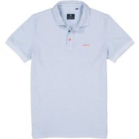 N.Z.A. Herren Polo-Shirts blau Baumwoll-Piqué von N.Z.A.