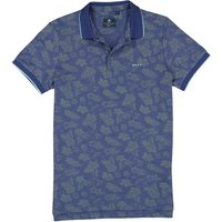 N.Z.A. Herren Polo-Shirts blau Baumwoll-Piqué von N.Z.A.