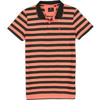 N.Z.A. Herren Polo-Shirts grün/orange Baumwoll-Piqué von N.Z.A.