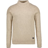 N.Z.A. Herren Stehkragenpullover beige Baumwolle unifarben von N.Z.A.