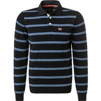 N.Z.A. Herren Pullover blau Baumwolle gestreift von N.Z.A.