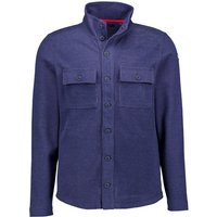 N.Z.A. Herren Overshirt blau Baumwolle unifarben von N.Z.A.