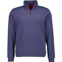 N.Z.A. Herren Troyer blau Baumwolle unifarben von N.Z.A.