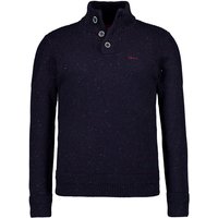 N.Z.A. Herren Troyer blau Baumwolle unifarben von N.Z.A.