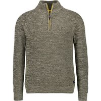 N.Z.A. Herren Pullover grün Baumwolle unifarben von N.Z.A.