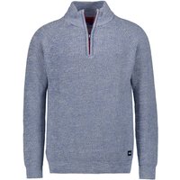 N.Z.A. Herren Troyer blau Baumwolle unifarben von N.Z.A.