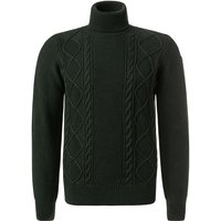 N.Z.A. Herren Rollkragenpullover grün Baumwolle unifarben von N.Z.A.