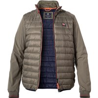 N.Z.A. Herren Steppjacke grün Mikrofaser unifarben von N.Z.A.