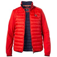 N.Z.A. Herren Steppjacke rot Mikrofaser unifarben von N.Z.A.