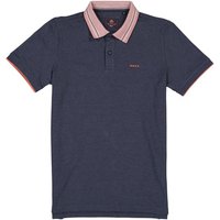 N.Z.A. Herren Polo-Shirt blau Baumwoll-Piqué von N.Z.A.